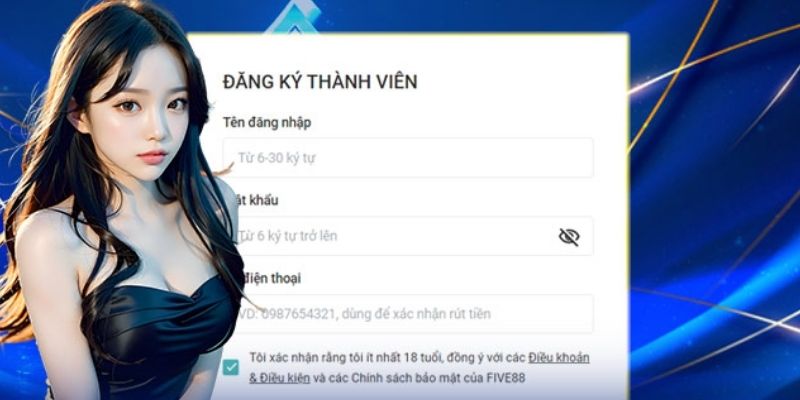 Điền thông tin đăng ký Five88 chi tiết nhất